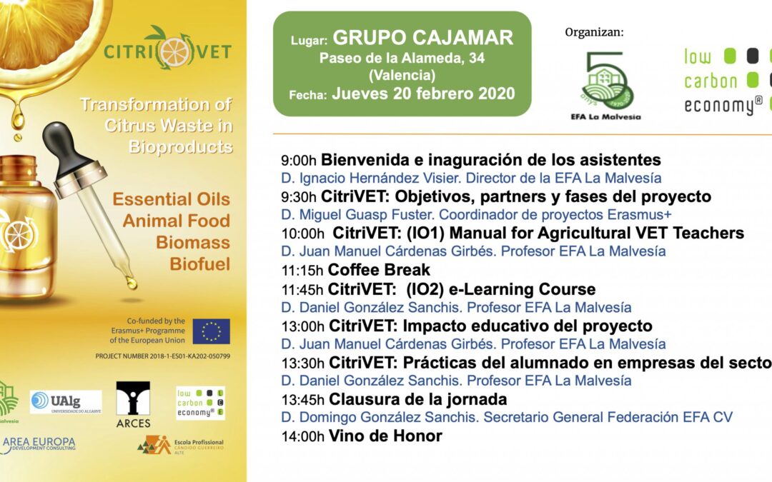 La EFA La Malvesía celebra el Multiplier Event del proyecto CitriVET